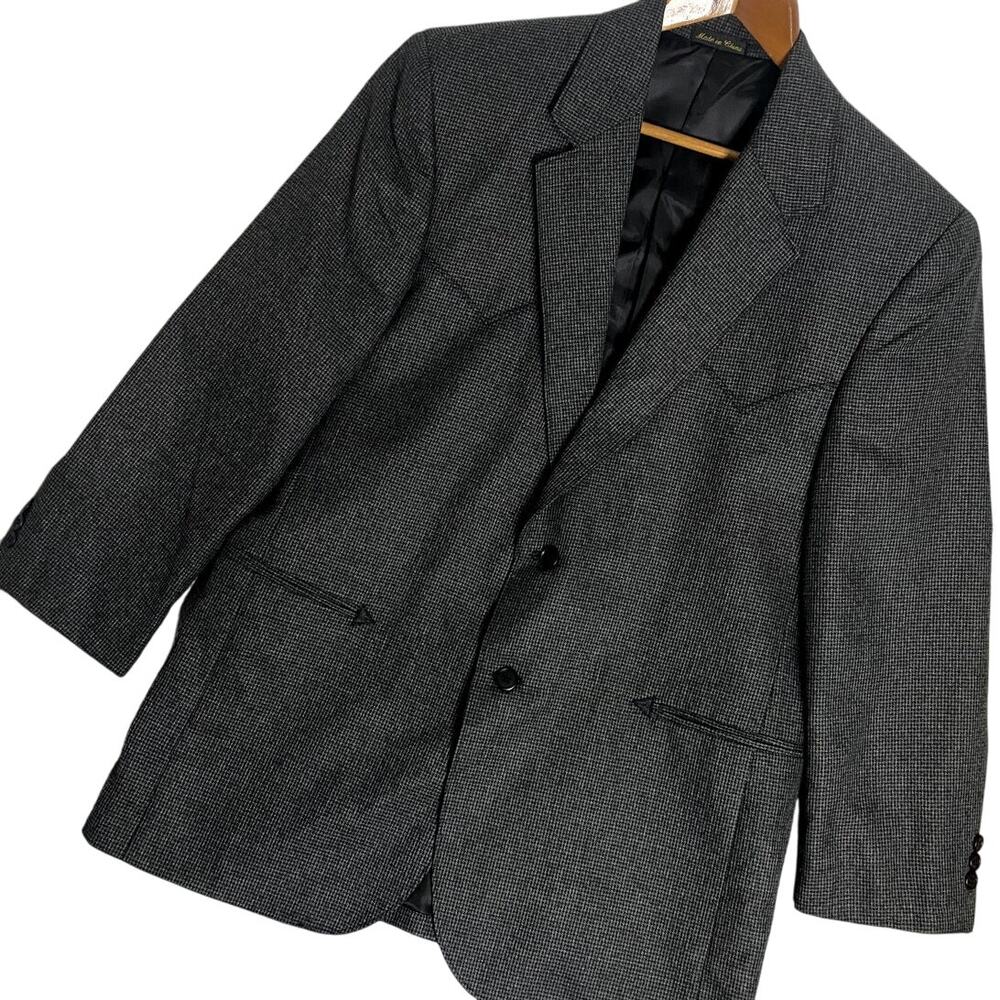 Vtg Circle S‎ Dallas Texas Blazer Men's 42R Gray/Black Tweed Western Style